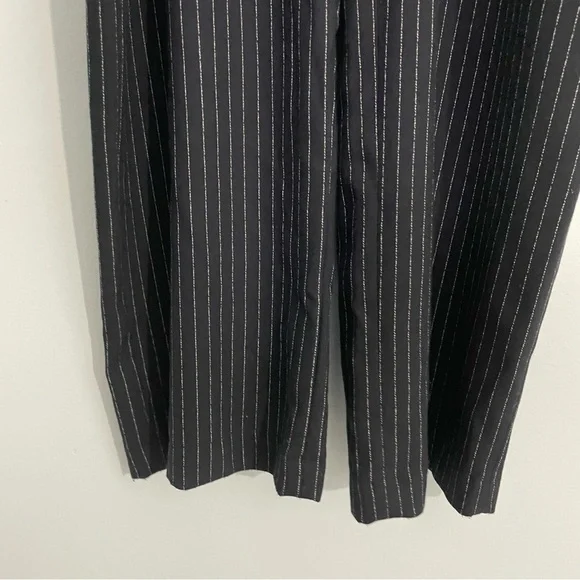 Anthropologie The Essentials Navy Blue Pinstriped Jumpsuit Size 4 - Picture 8 of 12